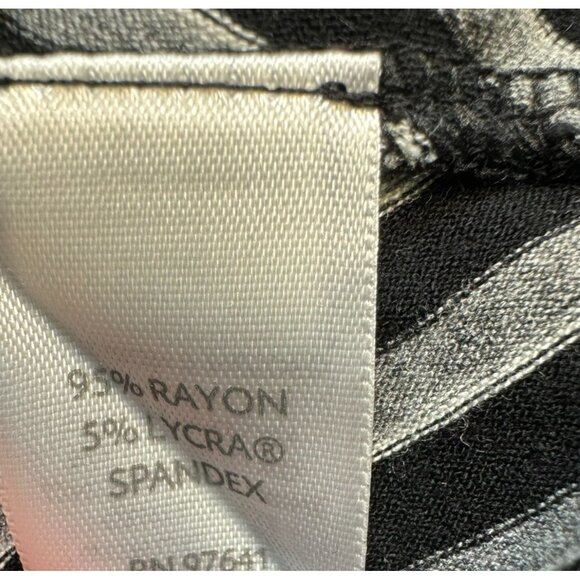 J Jill Wearever Collection Womens Tunic Striped Long Sleeve Top L Black & Gray - Picture 7 of 12